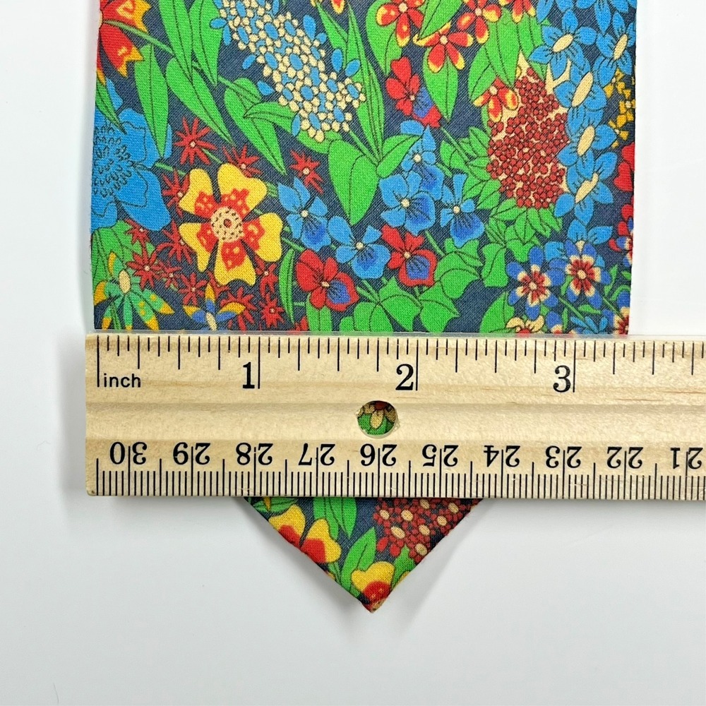 Otaa Australia 100% Cotton Hand-Made XL Necktie Bold Vibrant Colorful Floral 61" - Picture 4 of 9